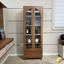 Ver imagem 5 de Cristaleira 2 Portas, 3 Prateleiras e 12 Nichos Murano Marrom/Cinamomo/Off White