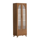 Ver imagem 3 de Cristaleira 2 Portas, 3 Prateleiras e 12 Nichos Murano Marrom/Cinamomo/Off White