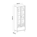 Ver imagem 4 de Cristaleira 2 Portas, 3 Prateleiras e 12 Nichos Murano Marrom/Cinamomo/Off White