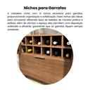 Ver mais imagens de Cristaleira 2 Portas, 3 Prateleiras e 12 Nichos Murano