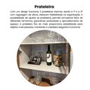 Ver mais imagens de Cristaleira 2 Portas, 3 Prateleiras e 12 Nichos Murano Marrom/Cinamomo/Off White