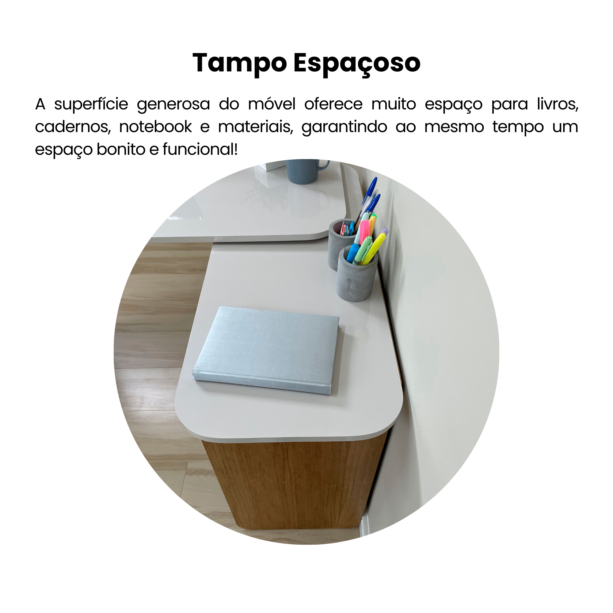Escrivaninha com Estrutura flexível 4 Nichos, 1 Porta Nomad - 9