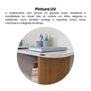 Ver imagem 6 de Escrivaninha Mesa Escritório com Estrutura Flexível, Nomad 4 Nichos 1 Porta 100% MDF 114cm Cinamomo e Off White Marrom