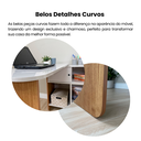 Ver imagem 7 de Escrivaninha Mesa Escritório com Estrutura Flexível, Nomad 4 Nichos 1 Porta 100% MDF 114cm Cinamomo e Off White Marrom