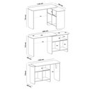 Ver imagem 4 de Escrivaninha Mesa Escritório com Estrutura Flexível, Nomad 4 Nichos 1 Porta 100% MDF 114cm Cinamomo e Off White Marrom