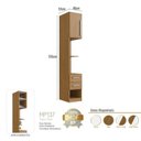 Ver imagem 6 de Guarda Roupa Modulado 100% MDF 3 Peças com Mesa de Cabeceiras Direita e Esquerda Aéreo 6 Portas e 4