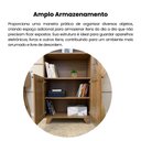 Ver mais imagens de Estante 2 Portas com Pintura Palha, Livreiro Multiuso Trama Marrom/Carvalho
