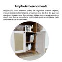 Ver mais imagens de Estante Multiuso 3 Nichos, 2 Portas com Pintura 3D Palha Trama Artely Marrom/Cinamomo