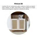 Ver imagem 5 de Estante Multiuso 3 Nichos, 2 Portas com Pintura 3D Palha Trama Artely Marrom/Cinamomo