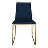 Kit 2 Cadeiras de Jantar Estofada Lille Base Gold Veludo Azul Marinho - Montanaris Decor - 2