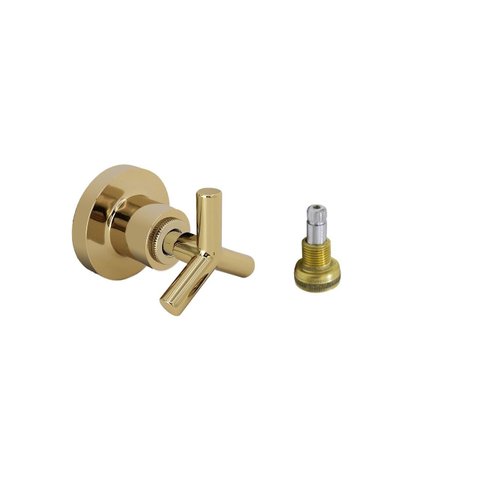 Acabamento Para Registro Banheiro Chuveiro Trizeta Dourado Brilhante Padrão Fabrimar 1/2" - 3/4" ou 