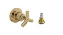 Ver imagem 1 de Acabamento Para Registro Banheiro Chuveiro Trizeta Dourado Brilhante Padrão Fabrimar 1/2" - 3/4" ou