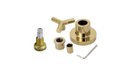 Ver imagem 4 de Acabamento Para Registro Banheiro Chuveiro Trizeta Dourado Brilhante Padrão Fabrimar 1/2" - 3/4" ou