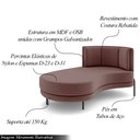 Ver imagem 3 de Sofá Chaise Lado Esquerdo Downey Sala de Estar Veludo Rosê G15 - Gran Belo