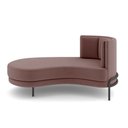 Ver imagem 6 de Sofá Chaise Lado Esquerdo Downey Sala de Estar Veludo Rosê G15 - Gran Belo
