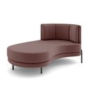 Ver imagem 2 de Sofá Chaise Lado Esquerdo Downey Sala de Estar Veludo Rosê G15 - Gran Belo