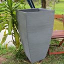 Ver imagem 6 de Kit 2 Vaso Planta 90x45 Moderno Trapézio Polietileno BGPLASTICOS MARROM CHOCOLATE 020