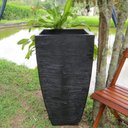Ver imagem 4 de Kit 2 Vaso Planta 90x45 Moderno Trapézio Polietileno BGPLASTICOS MARROM CHOCOLATE 020
