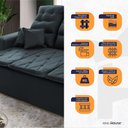 Ver imagem 4 de Sofá Retrátil e Reclinável 180cm Suede com Molas Espirais Europa King House