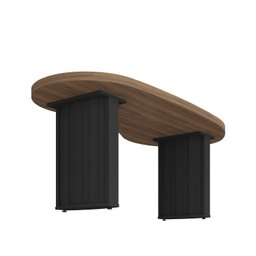 Mesa para Escritório com Curvas Orgânicas, Pés Ripados e Tampo Tamburato Diretor 2 Metros - 11