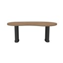 Ver imagem 6 de Escrivaninha Mesa Escritório com Curvas Orgânicas, Pés Ripados e Tampo Tamburato Diretor 2 Metros