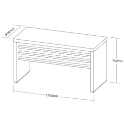 Mesa para Escritório 1350 Cm Tamburato Robusta e Elegante - 4