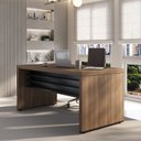 Ver imagem 2 de Escrivaninha Mesa Escritório 1350 Cm Tamburato Robusta e Elegante