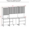 Cozinha Modulada Completa 7 peças 9 Portas 4 Gavetas Balcão com Tampo e Painel Art - 5