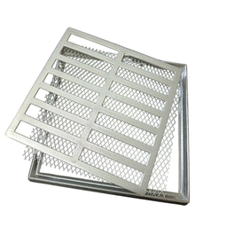 Ralo Grelha Pluvial 20x20 Aluminio com Tela Anti Escorpião e Suporte - 2