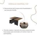 Ver imagem 5 de Módulo Central Y37 para Extensão da Mesa de Reunião Marrom/Nogal/Preto Artany