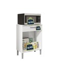 Ver imagem 5 de Balcão Multiuso para Microonda 60cm 2 Portas 1 Gaveta Diamante Branco