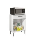 Ver imagem 2 de Balcão Multiuso para Microonda 60cm 2 Portas 1 Gaveta Diamante Branco