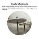 Ver imagem 6 de Mesa de Apoio Lateral Orgânica Moderna para Sala de Estar 100% MDF Bel Alta Artely Bege Off White