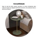 Ver mais imagens de Mesa de Apoio Lateral Orgânica Moderna para Sala de Estar 100% MDF Bel Alta Artely Verde Menta