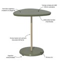 Ver imagem 5 de Mesa de Apoio Lateral Orgânica Moderna para Sala de Estar 100% MDF Bel Alta Artely Verde Menta