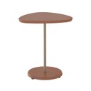 Ver imagem 3 de Mesa de Apoio Lateral Orgânica Moderna para Sala de Estar 100% MDF Bel Artely Marrom Terracota
