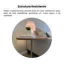 Ver imagem 6 de Mesa de Apoio Lateral Orgânica Moderna para Sala de Estar 100% MDF Bel Artely Marrom Terracota