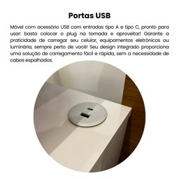 Mesa Lateral de Apoio Theo com USB - 9