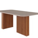 Ver imagem 3 de Conjunto Sala de Jantar 6 Lugares Retangular Tampo de Vidro/MDF Ester Cadeiras Maia Marrom/Cinamomo/Offwhite/Gengibre