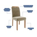 Ver mais imagens de Conjunto Sala de Jantar Ester 6 Lugares Retangular Tampo de Vidro/MDF Cadeiras Paola Marrom/Cinamomo