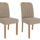 Ver imagem 4 de Conjunto Sala de Jantar 6 Lugares Retangular Tampo de Vidro/MDF Ester Cadeiras Paola Marrom/Cinamomo