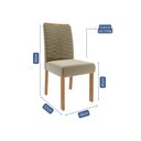 Ver mais imagens de Conjunto Sala de Jantar 8 lugares Retangular Tampo de Vidro/MDF Ester Cadeiras Clarice