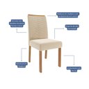 Ver imagem 6 de Conjunto Sala de Jantar 8 lugares Retangular Tampo de Vidro/MDF Ester Cadeiras Clarice