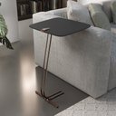 Ver imagem 2 de Mesa L50 Lateral Aproximação Sofá Preta Base Café