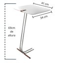 Ver imagem 3 de Mesa L50 Lateral Aproximação Sofá Preta Base Café