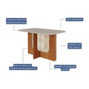 Ver imagem 5 de Sala de Jantar Louise 1,30 com 4 Cadeiras Juliana Marrom/Cinamomo/Offwhite/Joli