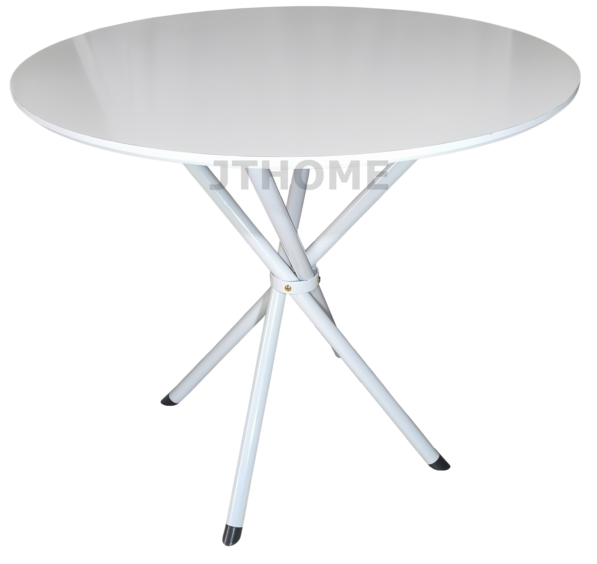 Mesa De Jantar Redonda 70cm MDF Com Pé Palito 75cm - Branco