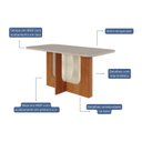 Ver imagem 7 de Sala de Jantar Louise 1,60cm com 6 Cadeiras Fernanda Marrom/Cinamomo/Offwhite/Madeira/Nude