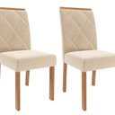 Ver imagem 4 de Sala de Jantar Louise 1,60cm com 6 Cadeiras Fernanda Marrom/Cinamomo/Offwhite/Madeira/Nude
