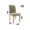 Ver imagem 6 de Sala de Jantar Louise 1,80cm com 6 Cadeiras Juliana Marrom/Cinamomo/Off White/Madeira/Joli